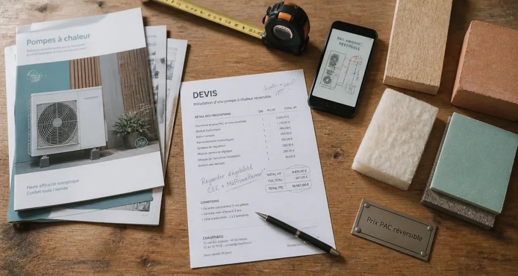 pompe à chaleur clim réversible prix sur bureau artisan