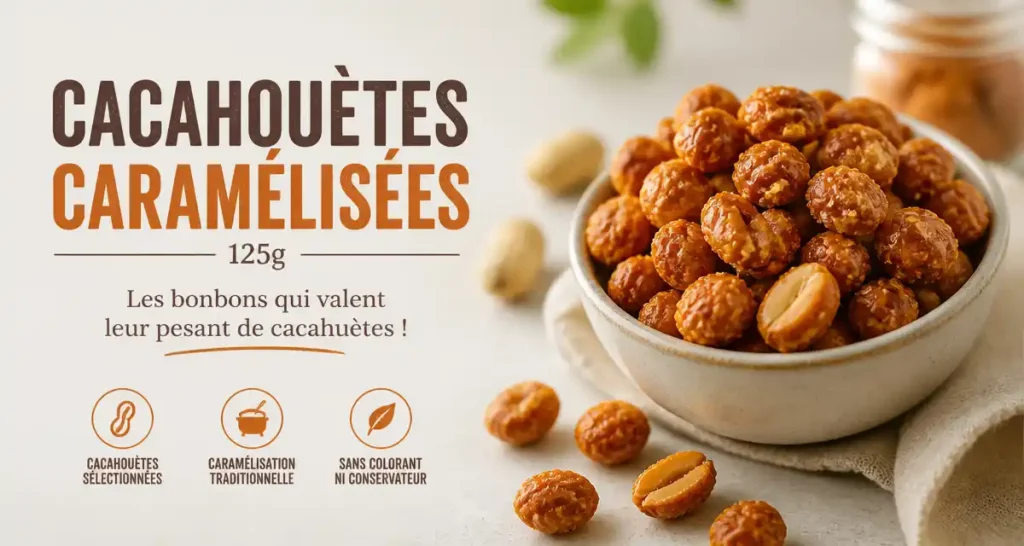 Cacahouètes caramélisées – 125g