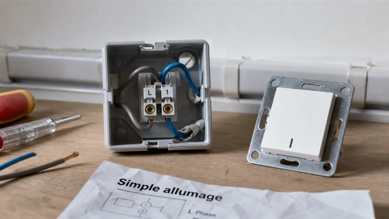 Câblage simple allumage : phase et retour lampe, neutre, erreurs à éviter