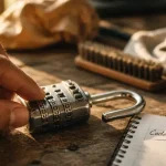 Code cadenas : molette du cadenas à code à régler