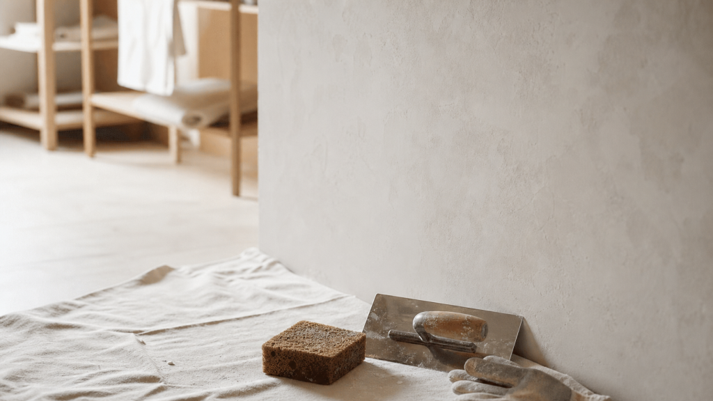 Enduit à la chaux aérienne : mur respirant à la patine naturelle, truelle et talochage
