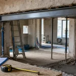 Mur porteur IPN prix : ouverture avec étaiement et devis sur chantier