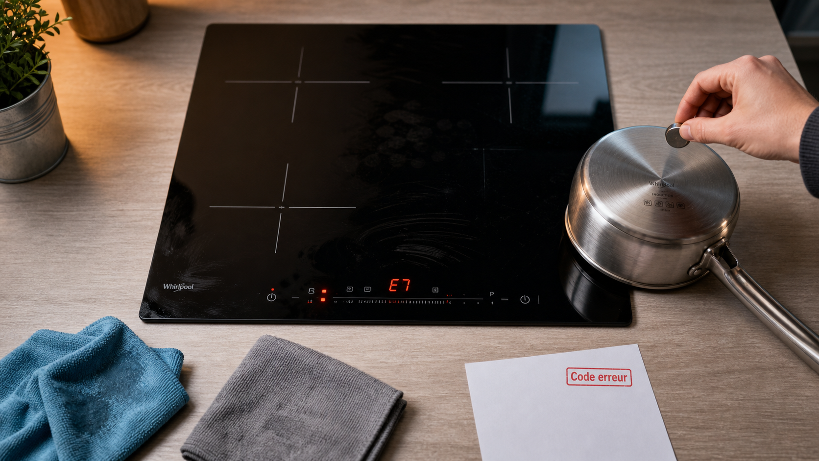 Panne plaque induction : reset 30 secondes et 5 signes à vérifier