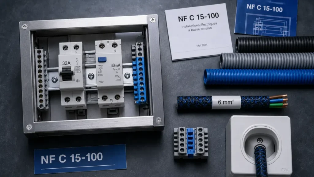 Quel disjoncteur pour plaque induction : 32A, câble 6 mm², différentiel 30 mA