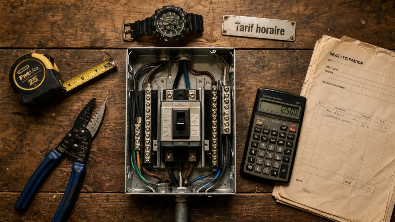 Taux horaire electricien : calcul budget et devis électricien