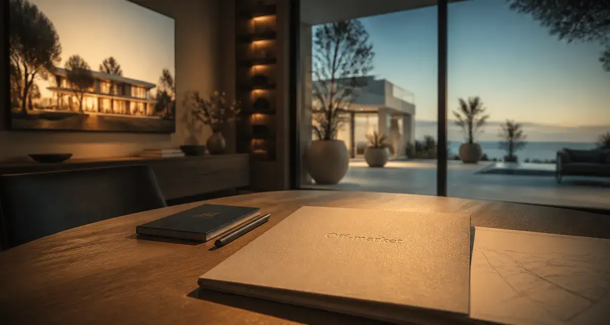 Accompagnement vente immobilier de luxe : dossier off-market, plan et vente confidentielle