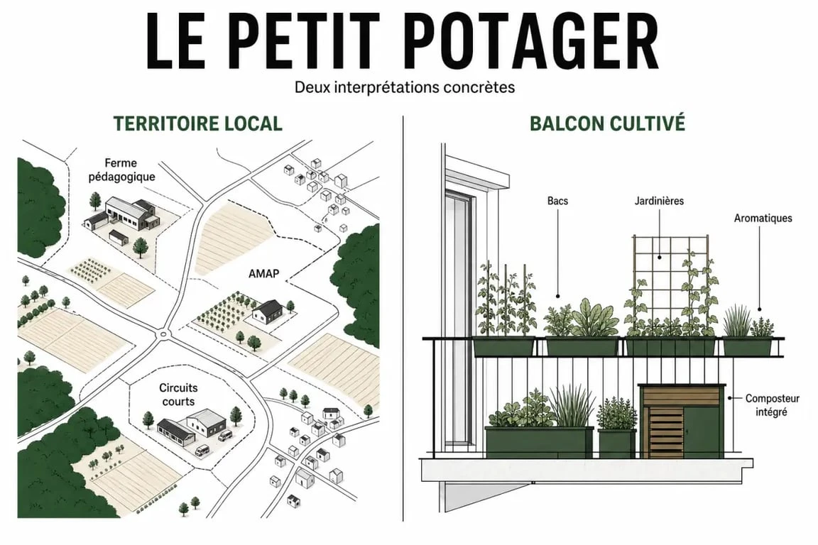 Le petit potager : comparaison entre fermes locales et potager de balcon