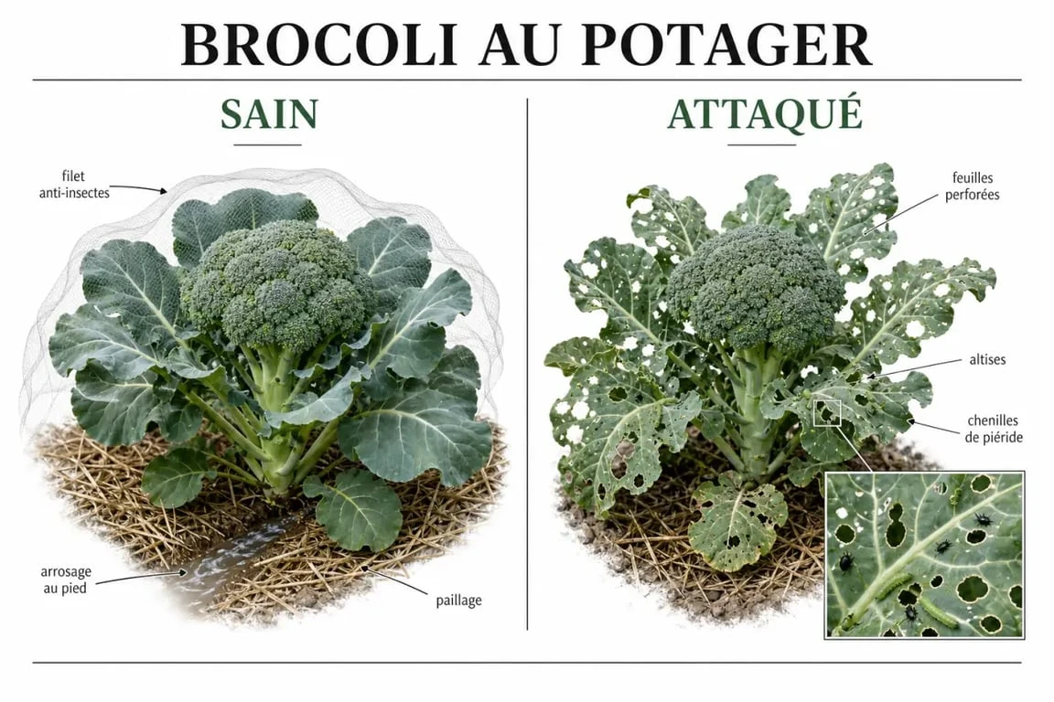 Brocoli potager : prévention des ravageurs et maladies avec gestes clés au jardin