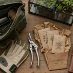 Idées cadeaux jardinier : sac à outils, gants et semences bio