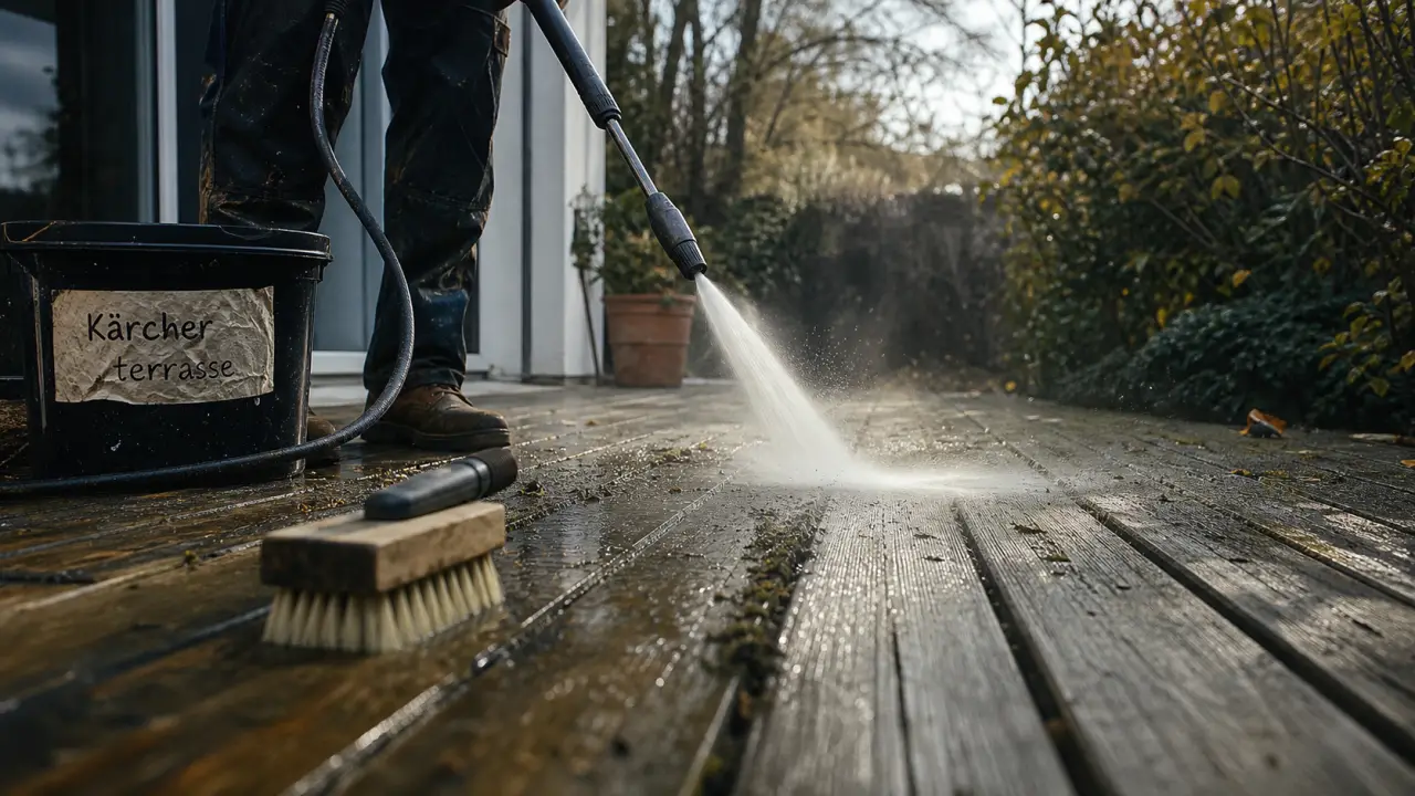 Kärcher pour nettoyer une terrasse : jet haute pression sur bois