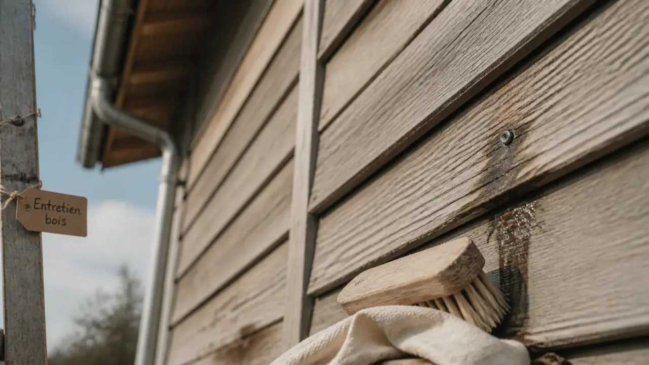 Maçon en bois : entretien du bardage gris UV et humidité