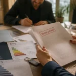 Vente privée immobilier : dossier et clés en agence