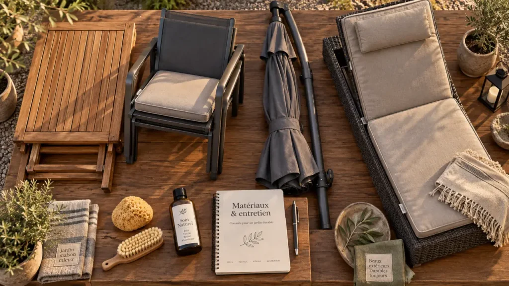 Mobilier de jardin : adaptez chaque matériau à votre espace et à vos usages
