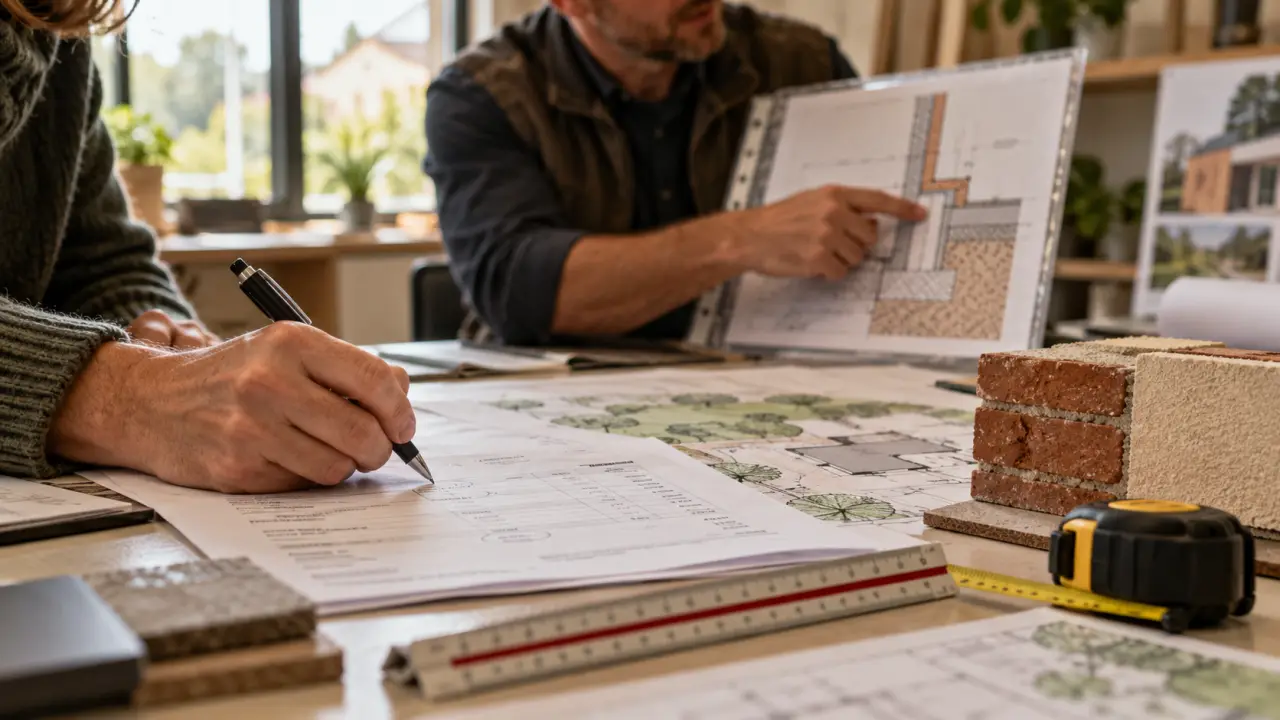 Constructeur maison Toulouse : main sur devis et plans de fondations