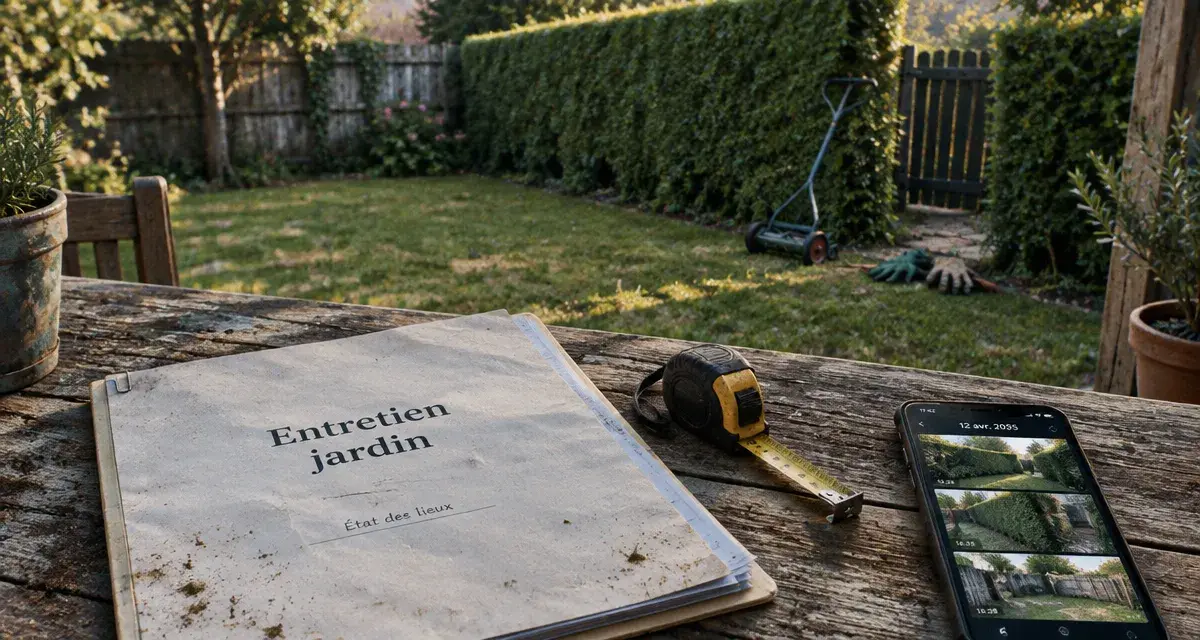Location entretien jardin : jardin mal entretenu, état des lieux et dépôt de garantie