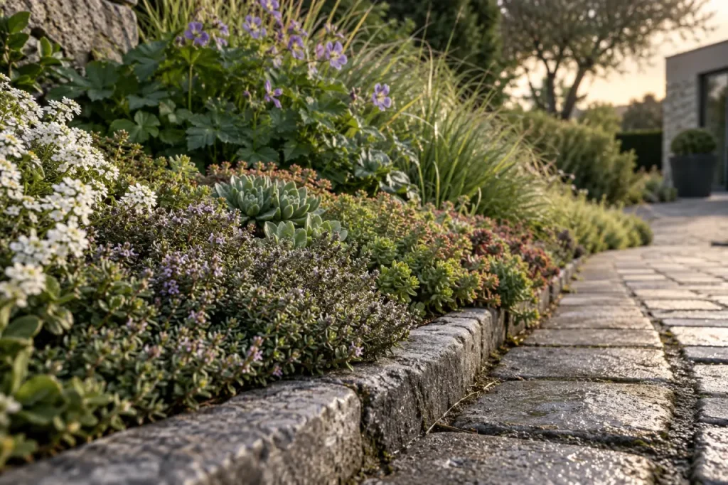 Plantes pour bordure basse : 8 vivaces et 20 à 30 cm entre chaque plant
