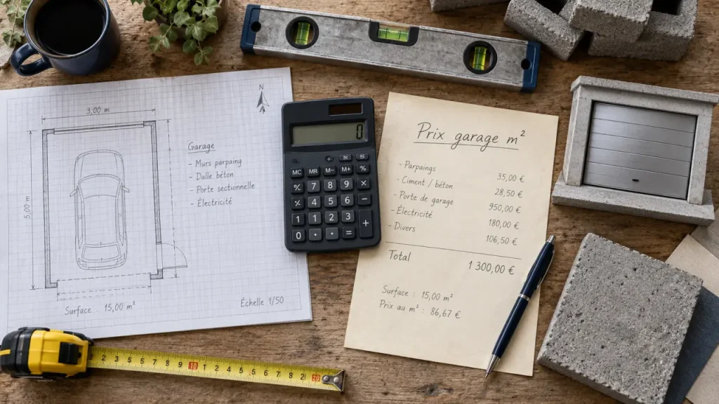 Prix d’un garage au m² : comptez 200 à 950 € pour construire, mais l’emplacement fixe la valeur