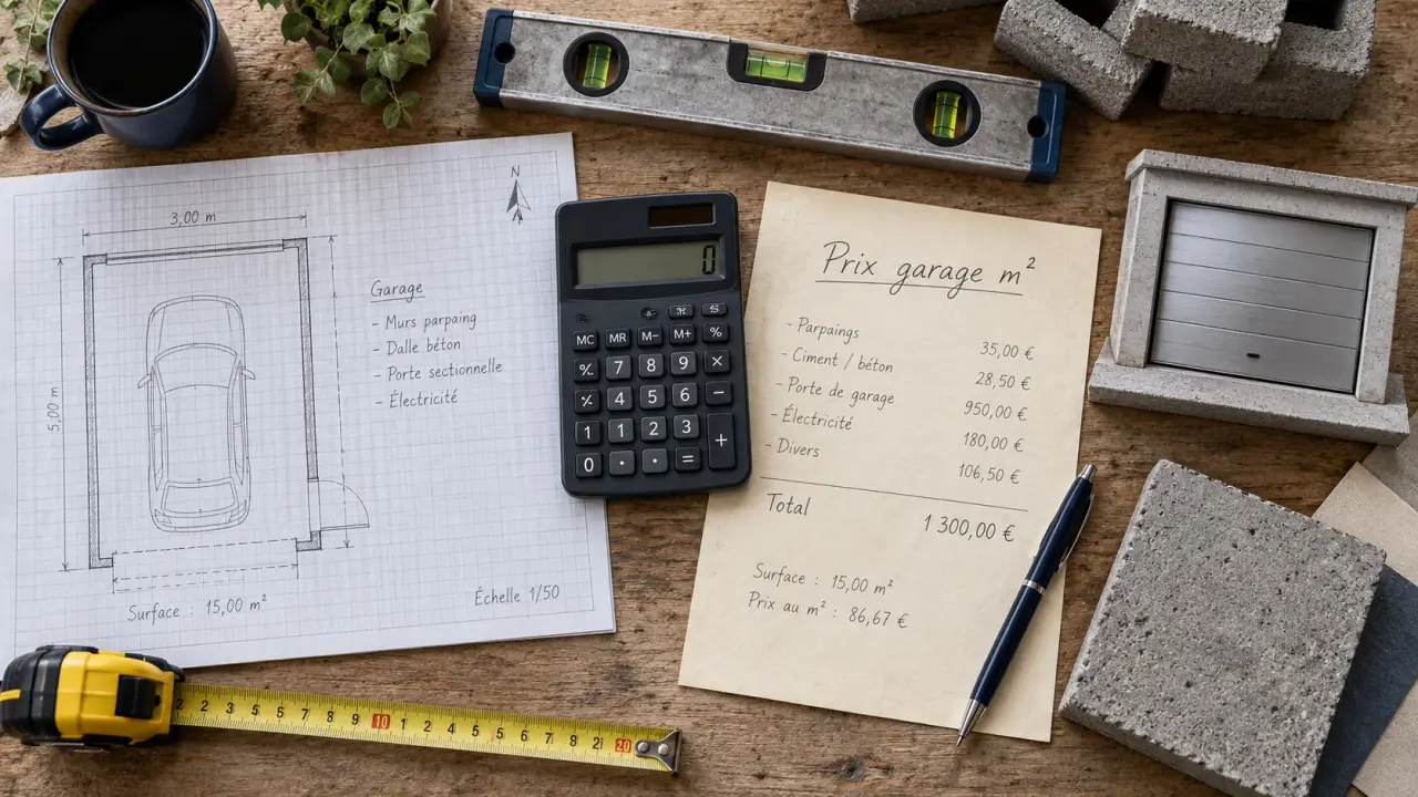 Prix d un garage au m2 : devis et plan de garage au m²