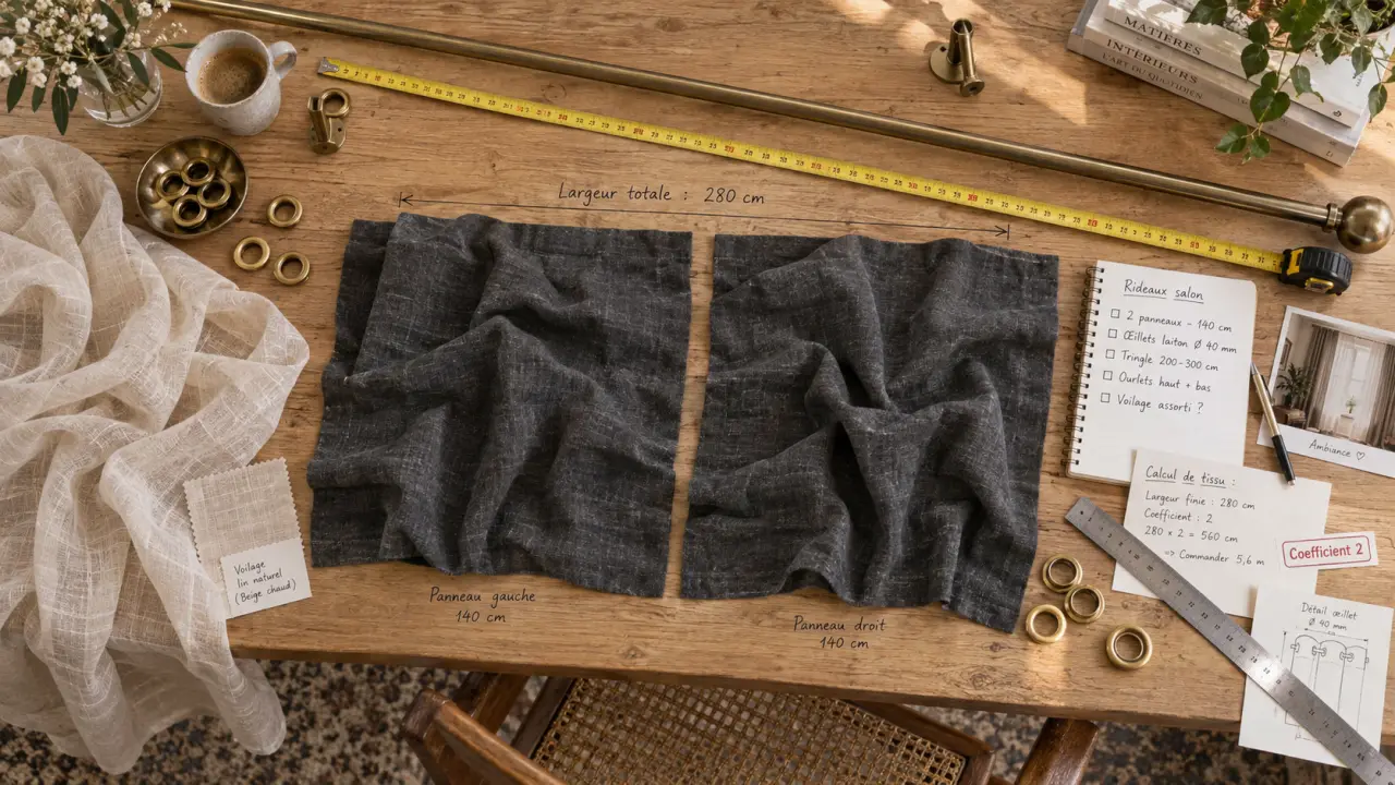 Quelle largeur de rideau pour une fenêtre de 150 cm : tringle et panneaux de tissu