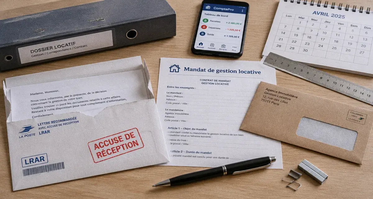 Résilier mandat de gestion locative avant terme : lettre LRAR et preuve de faute